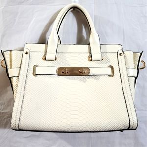 NWOT Faux Snakeskin Satchel
